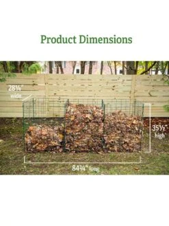3-Bin Wire Composter -Gardeners Supply Company 40 280 dims GSC