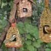 Roosting Pockets, Set Of 3 2 Roosting Pockets, Set Of 3 -Gardeners Supply Company 8590896 001V roosting pockets rustic birdhouses for wrens finches jpg