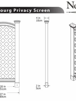 Luxembourg Vinyl Privacy Screen -Gardeners Supply Company 8593147 03V tif