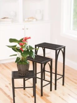 Gothic Arch Nesting Plant Stands, Set Of 3 -Gardeners Supply Company 8599023 14578 tif