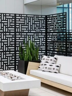 Veradek 3-Panel Privacy Screen Set, Blocks -Gardeners Supply Company 8599185 09V tif