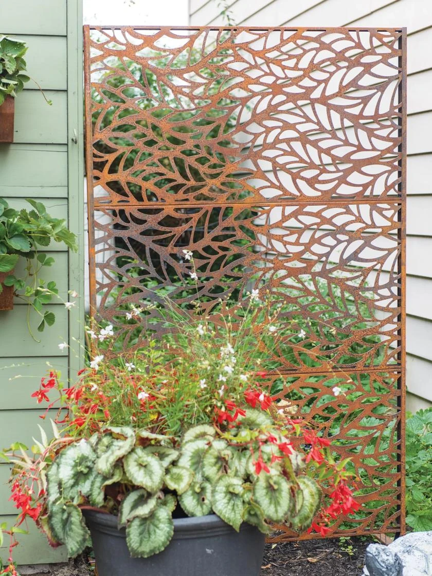 Veradek 3-Panel Privacy Screen Set, Flowleaf 3 Veradek 3-Panel Privacy Screen Set, Flowleaf