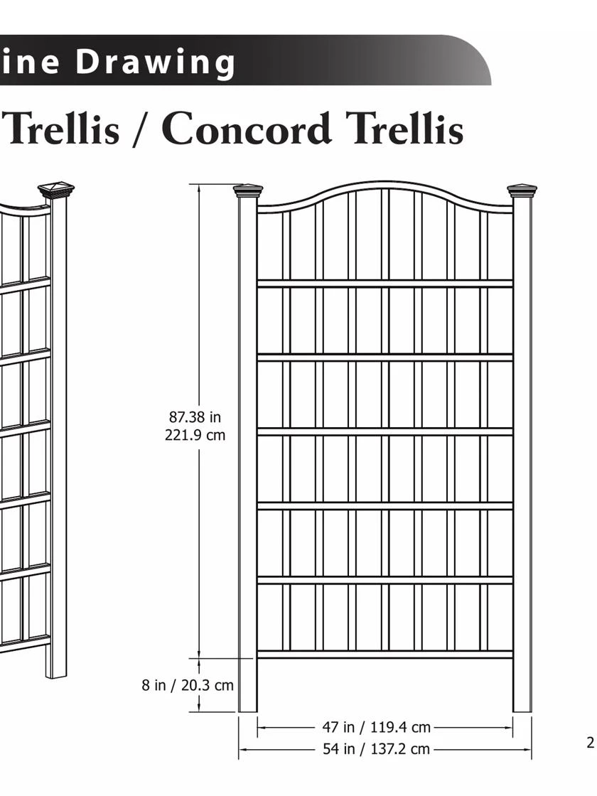 Concord Composite Vinyl Trellis 5 Concord Composite Vinyl Trellis - Image 3