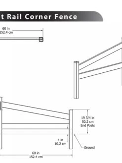 Split Rail Corner Vinyl Fence -Gardeners Supply Company 8599774 03V tif