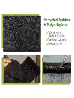 Recycled Rubber Mulch Edging, 12’ X 6” -Gardeners Supply Company 8599854 material GSC