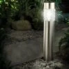 Stainless Steel Bollard Motion Sensor Solar Light With Textured Glass 1 Stainless Steel Bollard Motion Sensor Solar Light With Textured Glass -Gardeners Supply Company 8599932 01V tif