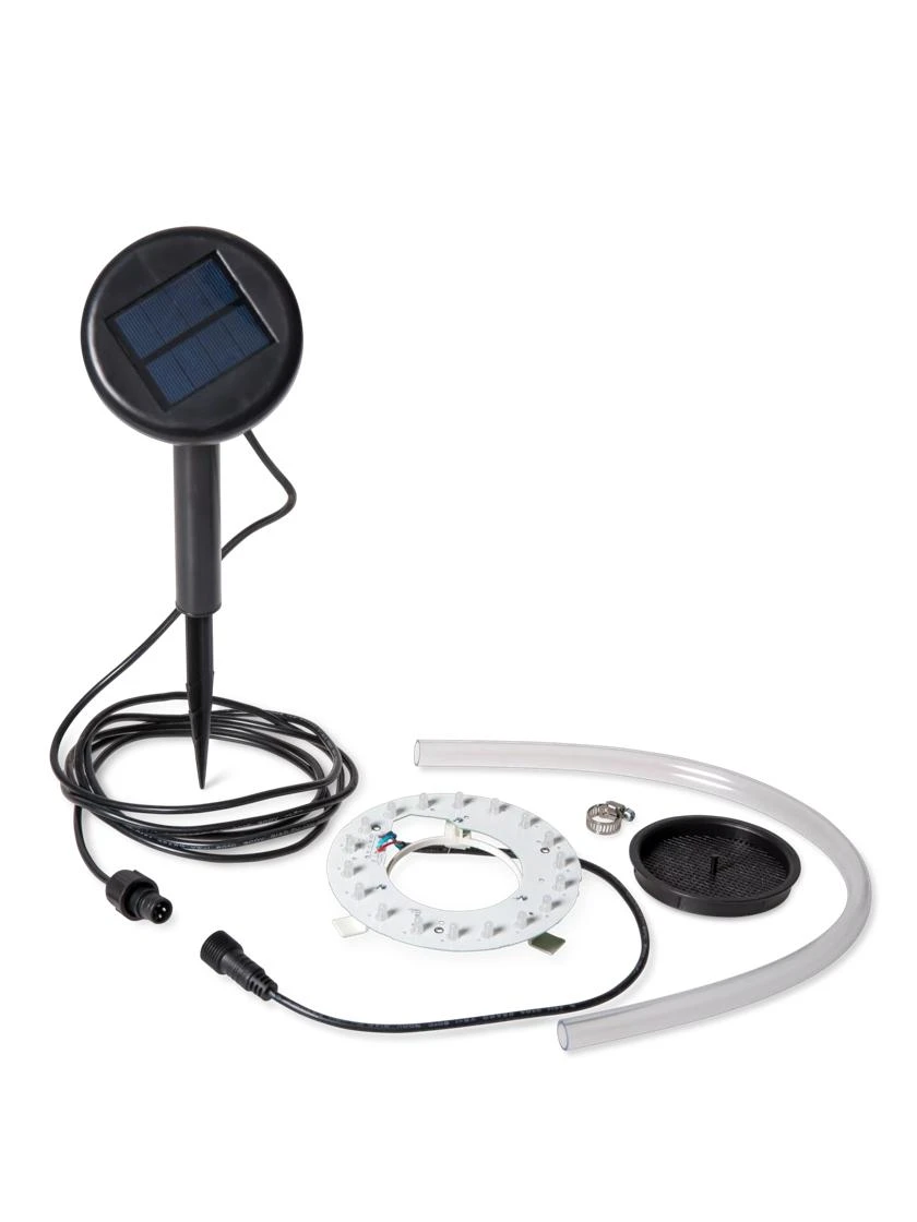 Solar Illuminated Planter Tall Granite, 32" 8 Solar Illuminated Planter Tall Granite, 32" - Image 6