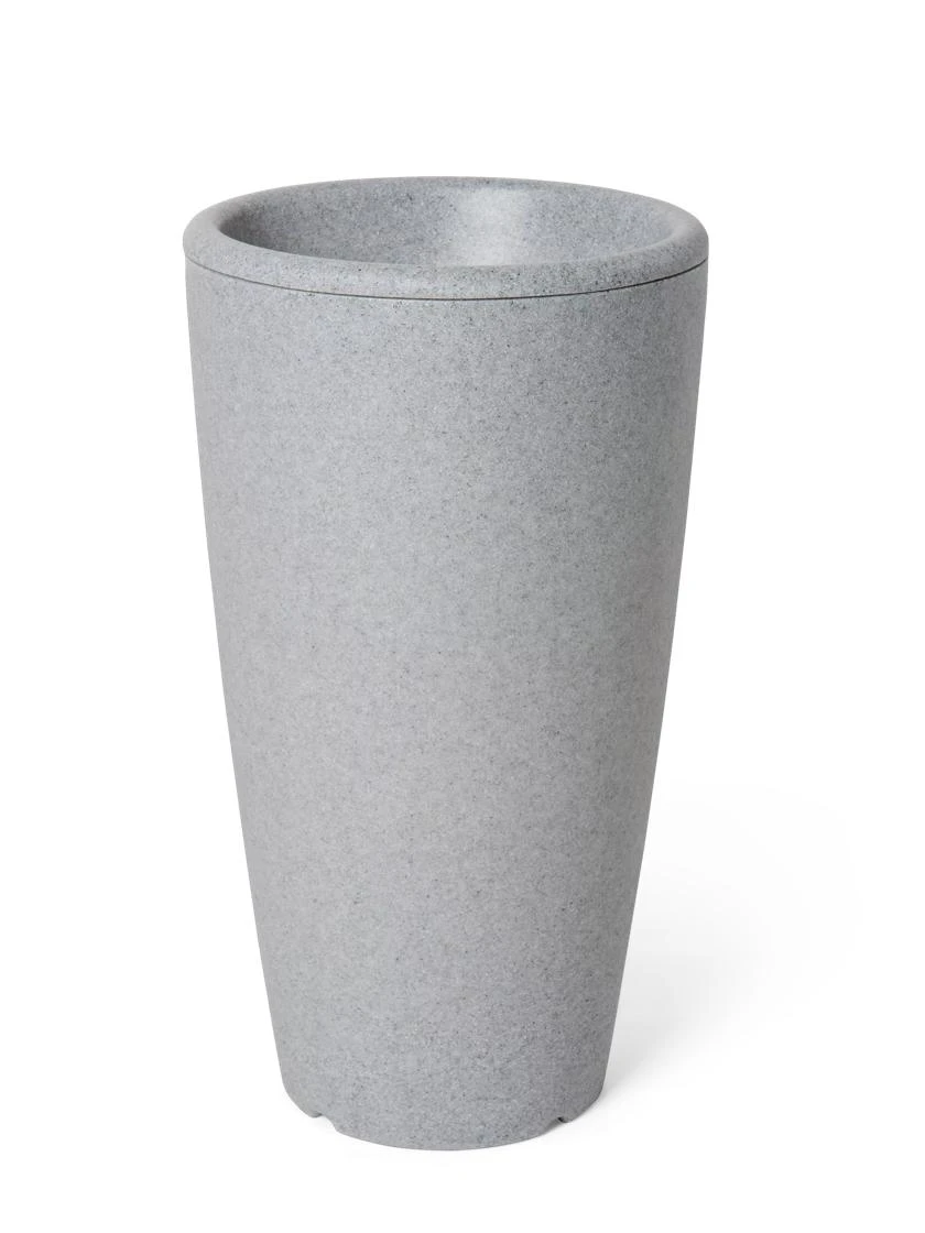 Solar Illuminated Planter Tall Granite, 32" 7 Solar Illuminated Planter Tall Granite, 32" - Image 5