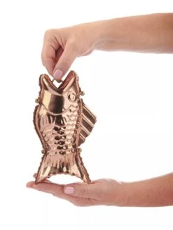 Fish Pure Copper Rain Chain, 8.5' -Gardeners Supply Company 8600209 02V tif