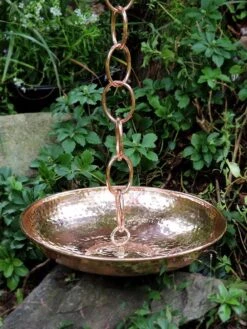 Rain Chain Basins -Gardeners Supply Company 8600211 01V rain chain basins copper