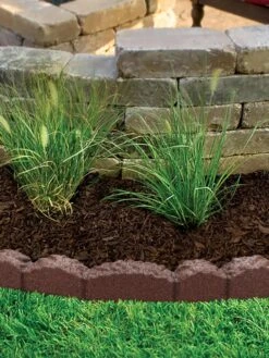 Cobblestone Landscape Edging, 4' -Gardeners Supply Company 8600258 01V tif