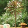 Wagon Wheel Clamp Wind Spinner, 14" -Gardeners Supply Company 8600492 01V tif