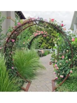 Gracie Modern Arbor, Large 13 Gracie Modern Arbor, Large -Gardeners Supply Company 8600515 06V gracie modern arbor oxide