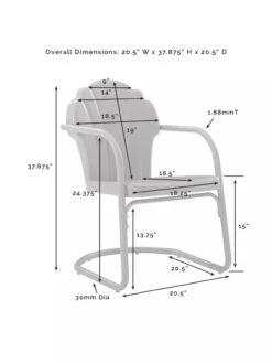 Crosley Tulip Chair Set, Set Of 2 17 Crosley Tulip Chair Set, Set Of 2 -Gardeners Supply Company 8609287 46V jpg