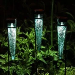 Achla Designs Solar Sparkle Cone With Stakes, Set Of 3 -Gardeners Supply Company 8609357EMGR 08V jpg