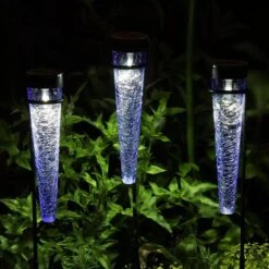 Achla Designs Solar Sparkle Cone With Stakes, Set Of 3 -Gardeners Supply Company 8609357LTBL 11V jpg