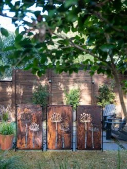 Queen Anne's Lace Corten Steel Screen -Gardeners Supply Company 8609526 6301 tif