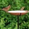 Copper Birdbath With Stake 2 Copper Birdbath With Stake -Gardeners Supply Company 8609876 01V jpg