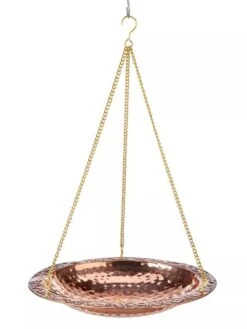 Copper Hanging Birdbath -Gardeners Supply Company 8609880 03V