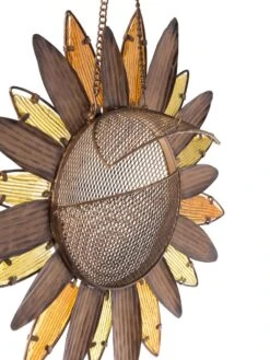 Glass Petal Sunflower Bird Feeder -Gardeners Supply Company 8611063 0724 tif