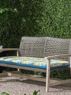 Outdoor Decor™ Bench Cushions, 18" X 48" -Gardeners Supply Company 8611128 200V AQUA tif