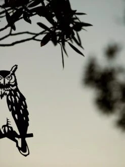 Metalbird Great Horned Owl -Gardeners Supply Company 8612018 02V tif