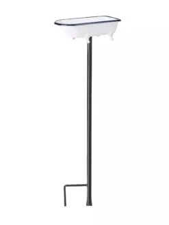 White Enamel Bathtub Birdbath -Gardeners Supply Company 8612266 03V jpeg