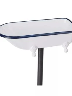 White Enamel Bathtub Birdbath -Gardeners Supply Company 8612266 04V jpeg