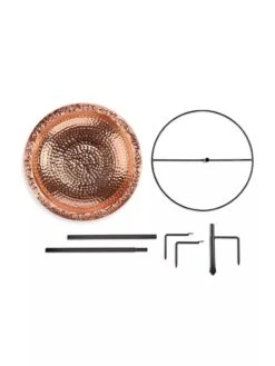 Copper Birdbath, 18" With Stake -Gardeners Supply Company 8612271 03V