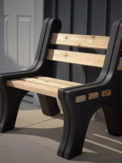 Custom Length Lightweight Indoor Or Outdoor Bench Ends -Gardeners Supply Company 8612857BK 09V tif