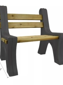 Custom Length Lightweight Indoor Or Outdoor Bench Ends -Gardeners Supply Company 8612857GY 07V tif