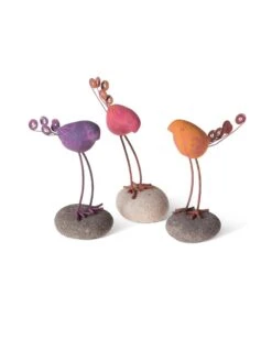 Birds On Stones Set -Gardeners Supply Company 8613371 3166