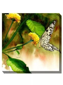 Butterfly Kiss Outdoor Wall Art -Gardeners Supply Company 8613998 01V 3 4